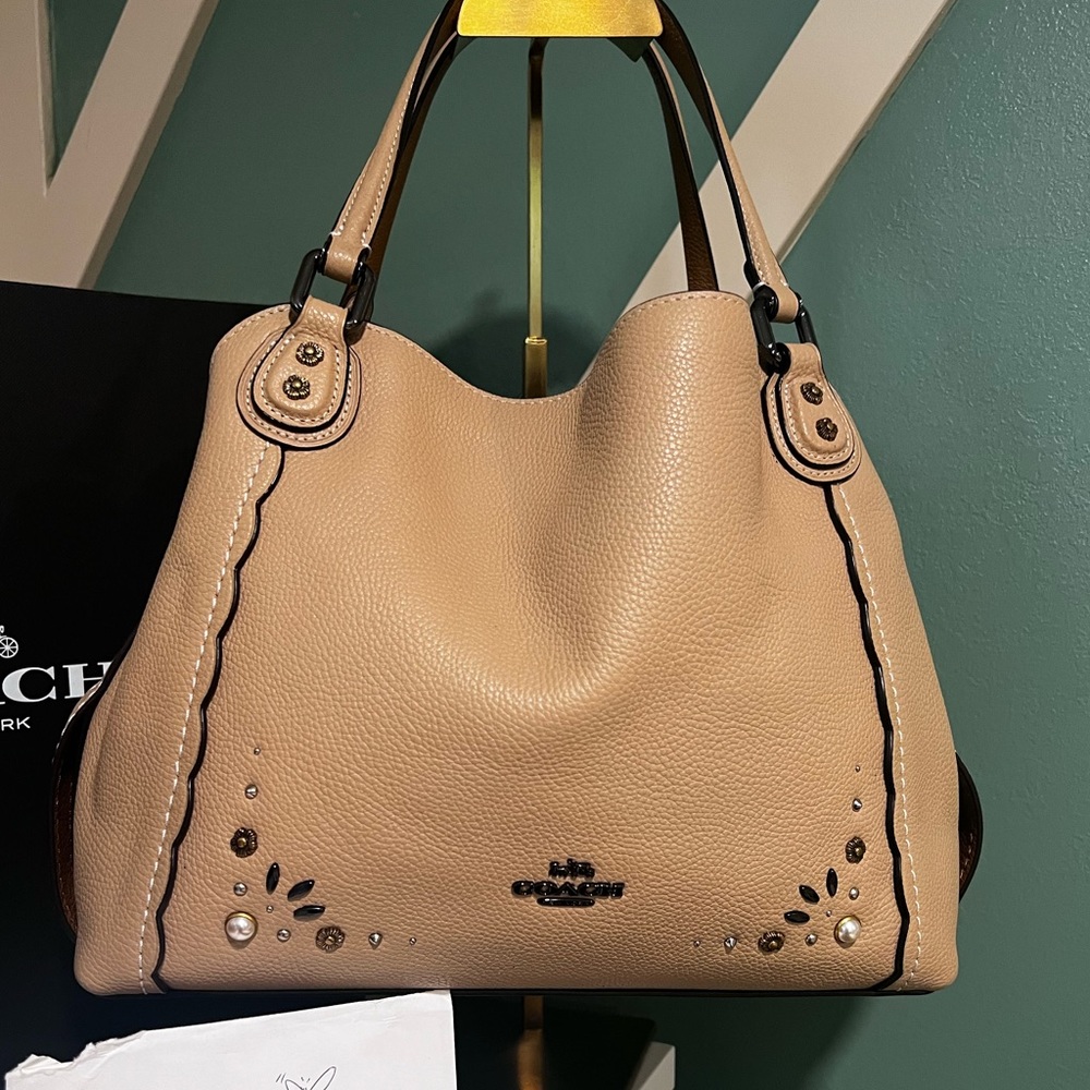 Coach Edie W/ Prairie Rivet Detail Gem